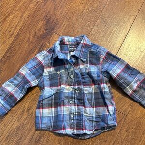 OshKosh B'gosh Blue and Red Plaid Button-Down Shirt